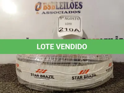 LOTE 210 - 01 ROLO DE CABO FLEXÍVEL 450/750VOLTS 1X4,00MM NA COR CINZA. (NO ESTADO) ATENÇÃO! FAZER A VISITAÇÃO ANTES DE ARREMATAR, NÃO SABEMOS SE FUNCIONA. LEILÃO NÃO TEM GARANTIA E NEM DEVOLUÇÃO, SUJEITO A POSSÍVEIS AVARIAS VISÍVEIS/OCULTAS E/OU AUSÊNCIA DE COMPONENTES.