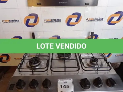 LOTE 145 - 01 FOGÃO 5 BOCAS BRASTEMP BIVOLT (RANGE). (NO ESTADO EM QUE SE ENCONTRA. SUJEITO A AVARIAS OCULTAS/VISÍVEIS.) AV9826V