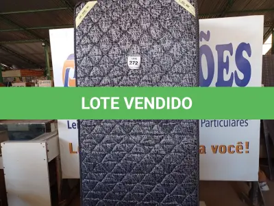 LOTE 272 - 01 COLCHÃO DE SOLTEIRO COM BASE (TWIN BED (MATTRESS+BOX). (NO ESTADO EM QUE SE ENCONTRA. SUJEITO A AVARIAS OCULTAS/VISÍVEIS.) AU2473F, BASE SEM TAG.