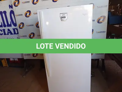 LOTE 005 - 01 GELADEIRA MODELO WRT3L9SZY*0* WHIRLPOOL 115V (REFRIGERATOR). (NO ESTADO EM QUE SE ENCONTRA. SUJEITO A AVARIAS OCULTAS/VISÍVEIS.)BF8602U
