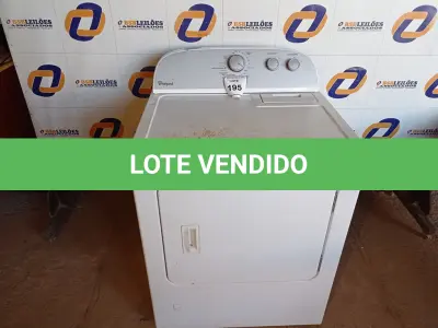 LOTE 195 - 01 SECADORA DE ROUPAS WHIRLPOOL MOD:WGD4815EWO (DRYER). (NO ESTADO EM QUE SE ENCONTRA. SUJEITO A AVARIAS OCULTAS/VISÍVEIS.) BF8584A