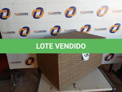 LOTE 126 - 01 MESA DE FIBRA SINTÉTICA (TABLE, GARDEN). (NO ESTADO EM QUE SE ENCONTRA. SUJEITO A AVARIAS OCULTAS/VISÍVEIS.) BH1517N