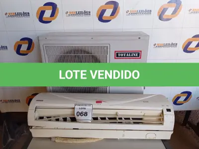 LOTE 068 - 01 AR-CONDICIONADO COMPLETO 12000BTUS TOTALINE SEM CONTROLE. (NO ESTADO EM QUE SE ENCONTRA. SUJEITO A AVARIAS OCULTAS/VISÍVEIS.)0000091