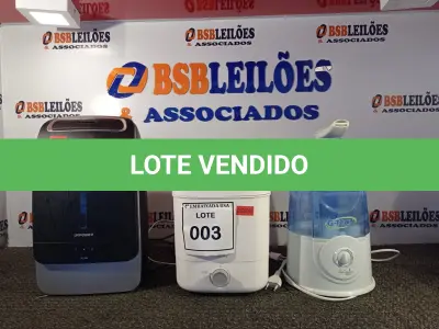 LOTE 003 - 03 UMIDIFICADORES, SENDO 01 BLACK DECKER PERFECT AIR BIVOLT, 01 G.TECH ULTRA-SÔNICO BIVOLT E (01 URPOWER 110V ) (HUMIDIFIERS). (NO ESTADO EM QUE SE ENCONTRA. SUJEITO A AVARIAS OCULTAS/VISÍVEIS.)0000090