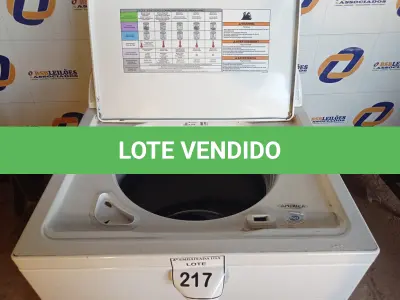 LOTE 217 - 01 MÁQUINA DE LAVAR ROUPAS WHIRLPOOL 115VOLTS (WASHER). (NO ESTADO EM QUE SE ENCONTRA. SUJEITO A AVARIAS OCULTAS/VISÍVEIS.) AV9949T