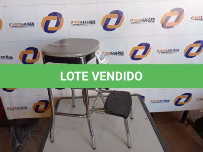 LOTE 058 - 01 ESCADA/BANQUETA 02 DEGRAUS E 01 ACENTO (STEP LADDER). (NO ESTADO EM QUE SE ENCONTRA. SUJEITO A AVARIAS OCULTAS/VISÍVEIS.)