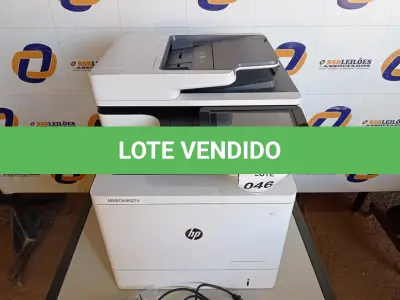 LOTE 046 - 01 IMPRESSORA MULTIFUNCIONAL LASER JET ENTERPRISE FLOWMFPM577 MARCA HP. (PRINTER) (NO ESTADO EM QUE SE ENCONTRA. SUJEITO A AVARIAS OCULTAS/VISÍVEIS.) MXBCK9527V