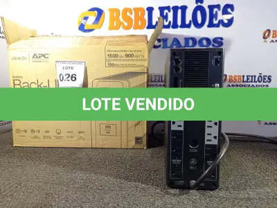 LOTE 026 - 01 NOBREAK APC 110/110 DE 1500VA UP BATTERIE. DRYER. (NO ESTADO EM QUE SE ENCONTRA. SUJEITO A AVARIAS OCULTAS/VISÍVEIS.)0000040