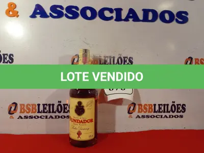 LOTE 070 - 01 GARRAFA DE CONHAQUE BRANDY FUNDADOR 750ML. (NO ESTADO EM QUE SE ENCONTRA) ATENÇÃO! FAZER A VISITAÇÃO ANTES DE ARREMATAR, NÃO SABEMOS SE FUNCIONA. LEILÃO NÃO TEM GARANTIA E NEM DEVOLUÇÃO, SUJEITO A POSSÍVEIS AVARIAS VISÍVEIS/OCULTAS E/OU AUSÊNCIA DE COMPONENTES.  