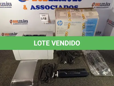 LOTE 018 - 01 IMPRESSORA LASER JET M106W MARCA HP PRINTER. (NO ESTADO EM QUE SE ENCONTRA. SUJEITO A AVARIAS OCULTAS/VISÍVEIS.) BRBSL3ZLMB