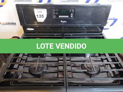 LOTE 135 - 01 FOGÃO 4 BOCAS WHIRLPOOL VIDRO SOLTO (RANGE). (NO ESTADO EM QUE SE ENCONTRA. SUJEITO A AVARIAS OCULTAS/VISÍVEIS.) BF8618D