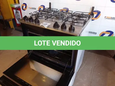 LOTE 145 - 01 FOGÃO 5 BOCAS BRASTEMP BIVOLT (RANGE). (NO ESTADO EM QUE SE ENCONTRA. SUJEITO A AVARIAS OCULTAS/VISÍVEIS.) AV9826V