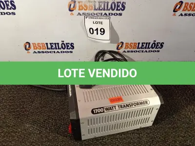 LOTE 019 - 01 TRANSFORMADOR ULT1700, 20A(120V) /10A (230V) COM CABO MARCA KRIEGER (TRANSFORMERS). (NO ESTADO EM QUE SE ENCONTRA. SUJEITO A AVARIAS OCULTAS/VISÍVEIS.)0000089