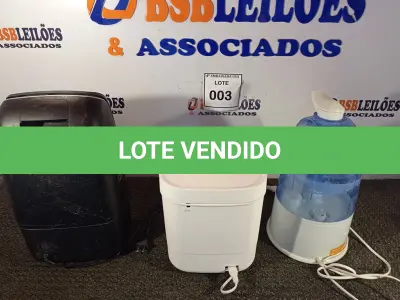 LOTE 003 - 03 UMIDIFICADORES, SENDO 01 BLACK DECKER PERFECT AIR BIVOLT, 01 G.TECH ULTRA-SÔNICO BIVOLT E (01 URPOWER 110V ) (HUMIDIFIERS). (NO ESTADO EM QUE SE ENCONTRA. SUJEITO A AVARIAS OCULTAS/VISÍVEIS.)0000090