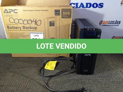 LOTE 024 - 01 NOBREAK APC 110/110 DE 1500VA. UP BATTERIE. (NO ESTADO EM QUE SE ENCONTRA. SUJEITO A AVARIAS OCULTAS/VISÍVEIS.)0000040