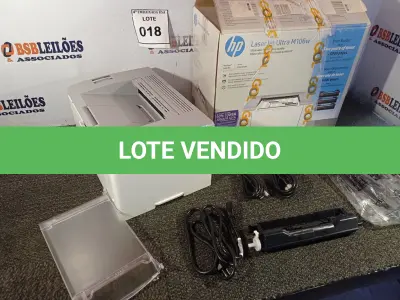 LOTE 018 - 01 IMPRESSORA LASER JET M106W MARCA HP PRINTER. (NO ESTADO EM QUE SE ENCONTRA. SUJEITO A AVARIAS OCULTAS/VISÍVEIS.) BRBSL3ZLMB