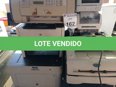LOTE 162 - 06 IMPRESSORAS MARCAS E MODELOS DIVERSOS, 01 APARELHO DE FAX, 02 IMPRESSORAS DE ETIQUETAS E 01 TONNER AVULSO. (NO ESTADO) ATENÇÃO! FAZER A VISITAÇÃO ANTES DE ARREMATAR, NÃO SABEMOS SE FUNCIONA. LEILÃO NÃO TEM GARANTIA E NEM DEVOLUÇÃO, SUJEITO A POSSÍVEIS AVARIAS VISÍVEIS/OCULTAS E/OU AUSÊNCIA DE COMPONENTES.