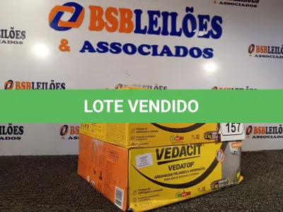 LOTE 157 - 02 VEDACIT ARGAMASSA POLIMÉRICA IMPERMEÁVEL 12KGS CADA. (NO ESTADO) ATENÇÃO! FAZER A VISITAÇÃO ANTES DE ARREMATAR, NÃO SABEMOS SE FUNCIONA. LEILÃO NÃO TEM GARANTIA E NEM DEVOLUÇÃO, SUJEITO A POSSÍVEIS AVARIAS VISÍVEIS/OCULTAS E/OU AUSÊNCIA DE COMPONENTES.