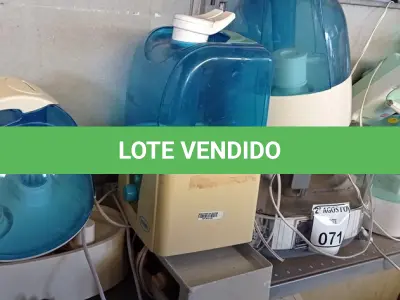 LOTE 071 - 01 LOTE COM VÁRIOS UMIDIFICADORES MARCAS E MODELOS DIVERSOS COM AVARIAS. (NO ESTADO) ATENÇÃO! FAZER A VISITAÇÃO ANTES DE ARREMATAR, NÃO SABEMOS SE FUNCIONA. LEILÃO NÃO TEM GARANTIA E NEM DEVOLUÇÃO, SUJEITO A POSSÍVEIS AVARIAS VISÍVEIS/OCULTAS E/OU AUSÊNCIA DE COMPONENTES.