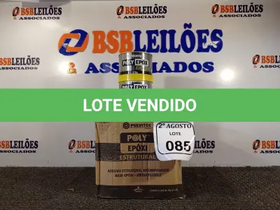 LOTE 085 - 04 ADESIVOS POLYEPOX 630G CADA. (NO ESTADO) ATENÇÃO! FAZER A VISITAÇÃO ANTES DE ARREMATAR, NÃO SABEMOS SE FUNCIONA. LEILÃO NÃO TEM GARANTIA E NEM DEVOLUÇÃO, SUJEITO A POSSÍVEIS AVARIAS VISÍVEIS/OCULTAS E/OU AUSÊNCIA DE COMPONENTES.