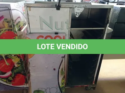 LOTE 213 - 01 CARRINHO PARA FRIOS EM INOX. (NO ESTADO) ATENÇÃO! FAZER A VISITAÇÃO ANTES DE ARREMATAR, NÃO SABEMOS SE FUNCIONA. LEILÃO NÃO TEM GARANTIA E NEM DEVOLUÇÃO, SUJEITO A POSSÍVEIS AVARIAS VISÍVEIS/OCULTAS E/OU AUSÊNCIA DE COMPONENTES.