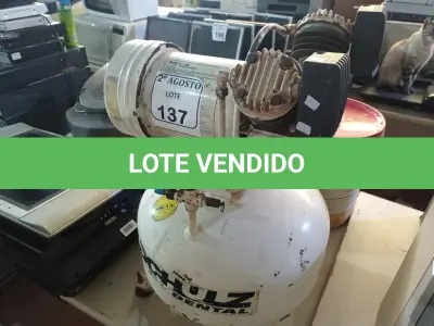 LOTE 137 - 01 COMPRESSOR ODONTOLÓGICO MARCA SCHULZ MODELO MSV-6 DE 220V. (NO ESTADO) ATENÇÃO! FAZER A VISITAÇÃO ANTES DE ARREMATAR, NÃO SABEMOS SE FUNCIONA. LEILÃO NÃO TEM GARANTIA E NEM DEVOLUÇÃO, SUJEITO A POSSÍVEIS AVARIAS VISÍVEIS/OCULTAS E/OU AUSÊNCIA DE COMPONENTES.