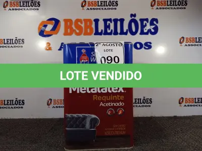 LOTE 090 - 01 LATA DE TINTA METALATEX ACETINADO DE 16 LITROS DE COR GELO BRANCO NEVE. (NO ESTADO) ATENÇÃO! FAZER A VISITAÇÃO ANTES DE ARREMATAR, NÃO SABEMOS SE FUNCIONA. LEILÃO NÃO TEM GARANTIA E NEM DEVOLUÇÃO, SUJEITO A POSSÍVEIS AVARIAS VISÍVEIS/OCULTAS E/OU AUSÊNCIA DE COMPONENTES.