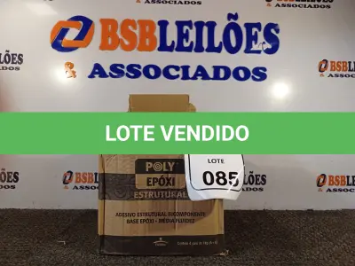 LOTE 085 - 04 ADESIVOS POLYEPOX 630G CADA. (NO ESTADO) ATENÇÃO! FAZER A VISITAÇÃO ANTES DE ARREMATAR, NÃO SABEMOS SE FUNCIONA. LEILÃO NÃO TEM GARANTIA E NEM DEVOLUÇÃO, SUJEITO A POSSÍVEIS AVARIAS VISÍVEIS/OCULTAS E/OU AUSÊNCIA DE COMPONENTES.