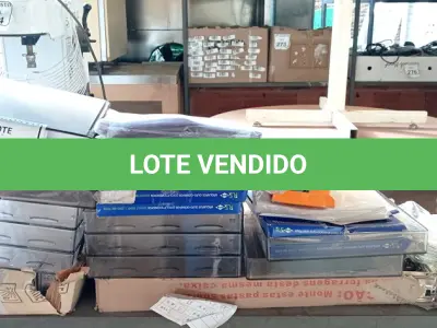 LOTE 233 - 01 LOTE COM MATERIAIS DIVERSOS PARA ESCRITÓRIO. (NO ESTADO) ATENÇÃO! FAZER A VISITAÇÃO ANTES DE ARREMATAR, NÃO SABEMOS SE FUNCIONA. LEILÃO NÃO TEM GARANTIA E NEM DEVOLUÇÃO, SUJEITO A POSSÍVEIS AVARIAS VISÍVEIS/OCULTAS E/OU AUSÊNCIA DE COMPONENTES.