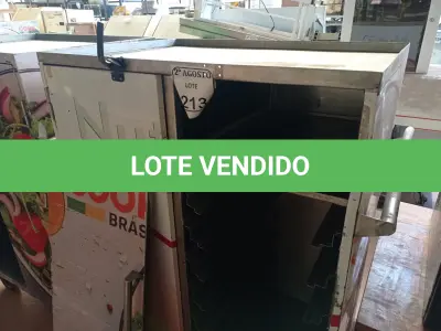 LOTE 213 - 01 CARRINHO PARA FRIOS EM INOX. (NO ESTADO) ATENÇÃO! FAZER A VISITAÇÃO ANTES DE ARREMATAR, NÃO SABEMOS SE FUNCIONA. LEILÃO NÃO TEM GARANTIA E NEM DEVOLUÇÃO, SUJEITO A POSSÍVEIS AVARIAS VISÍVEIS/OCULTAS E/OU AUSÊNCIA DE COMPONENTES.