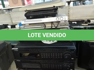 LOTE 133 - 04 APARELHOS DE DVRS MARCA INTELBRAS PARA A RETIRADA DE PEÇAS, 05 APARELHOS DE DVDS MARCAS E MODELOS DIVERSOS E 01 CONTROLADOR DE CÂMERAS. (NO ESTADO) ATENÇÃO! FAZER A VISITAÇÃO ANTES DE ARREMATAR, NÃO SABEMOS SE FUNCIONA. LEILÃO NÃO TEM GARANTIA E NEM DEVOLUÇÃO, SUJEITO A POSSÍVEIS AVARIAS VISÍVEIS/OCULTAS E/OU AUSÊNCIA DE COMPONENTES.