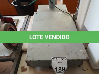 LOTE 189 - 01 BALANÇA MARCA WELMY COM CAPACIDADE DE 300KG (NO ESTADO) ATENÇÃO! FAZER A VISITAÇÃO ANTES DE ARREMATAR, NÃO SABEMOS SE FUNCIONA. LEILÃO NÃO TEM GARANTIA E NEM DEVOLUÇÃO, SUJEITO A POSSÍVEIS AVARIAS VISÍVEIS/OCULTAS E/OU AUSÊNCIA DE COMPONENTES.
