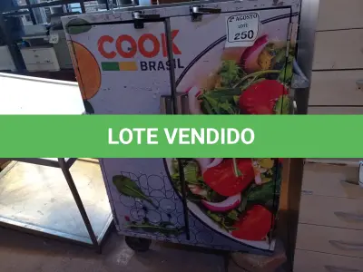 LOTE 250 - 01 CARRINHO PARA FRIOS EM INOX. (NO ESTADO) ATENÇÃO! FAZER A VISITAÇÃO ANTES DE ARREMATAR, NÃO SABEMOS SE FUNCIONA. LEILÃO NÃO TEM GARANTIA E NEM DEVOLUÇÃO, SUJEITO A POSSÍVEIS AVARIAS VISÍVEIS/OCULTAS E/OU AUSÊNCIA DE COMPONENTES.