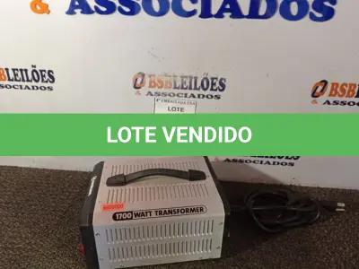 LOTE 007 - 01 TRANSFORMADOR ULT1700, 20A(120V) /10A (230V) COM CABO MARCA KRIEGER (TRANSFORMERS). (NO ESTADO EM QUE SE ENCONTRA. SUJEITO A AVARIAS OCULTAS/VISÍVEIS.)0000089