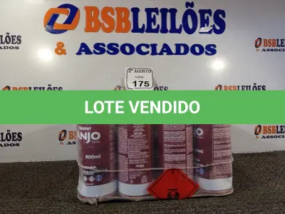 LOTE 175 - 12 LATAS DE TINNER DA MARCA ANJO DE 900ML CADA. (NO ESTADO) ATENÇÃO! FAZER A VISITAÇÃO ANTES DE ARREMATAR, NÃO SABEMOS SE FUNCIONA. LEILÃO NÃO TEM GARANTIA E NEM DEVOLUÇÃO, SUJEITO A POSSÍVEIS AVARIAS VISÍVEIS/OCULTAS E/OU AUSÊNCIA DE COMPONENTES.
