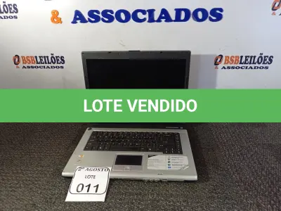 LOTE 011 - 01 NOTEBOOK MARCA ACER MODELO ASPIRE5000, SEM FONTE. (NO ESTADO) ATENÇÃO! FAZER A VISITAÇÃO ANTES DE ARREMATAR, NÃO SABEMOS SE FUNCIONA. LEILÃO NÃO TEM GARANTIA E NEM DEVOLUÇÃO, SUJEITO A POSSÍVEIS AVARIAS VISÍVEIS/OCULTAS E/OU AUSÊNCIA DE COMPONENTES.