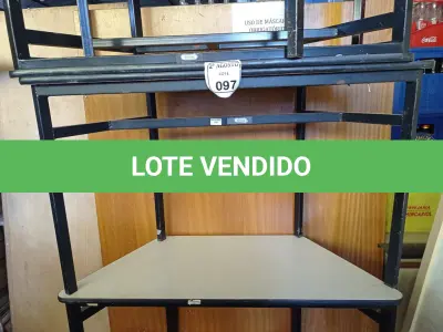 LOTE 097 - 04 MESAS BASE DE FERRO TRIANGULAR. (NO ESTADO) ATENÇÃO! FAZER A VISITAÇÃO ANTES DE ARREMATAR, NÃO SABEMOS SE FUNCIONA. LEILÃO NÃO TEM GARANTIA E NEM DEVOLUÇÃO, SUJEITO A POSSÍVEIS AVARIAS VISÍVEIS/OCULTAS E/OU AUSÊNCIA DE COMPONENTES.