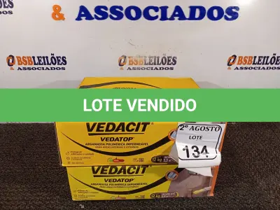 LOTE 134 - 02 VEDACIT ARGAMASSA POLIMÉRICA IMPERMEÁVEL 12KGS CADA. (NO ESTADO) ATENÇÃO! FAZER A VISITAÇÃO ANTES DE ARREMATAR, NÃO SABEMOS SE FUNCIONA. LEILÃO NÃO TEM GARANTIA E NEM DEVOLUÇÃO, SUJEITO A POSSÍVEIS AVARIAS VISÍVEIS/OCULTAS E/OU AUSÊNCIA DE COMPONENTES.
