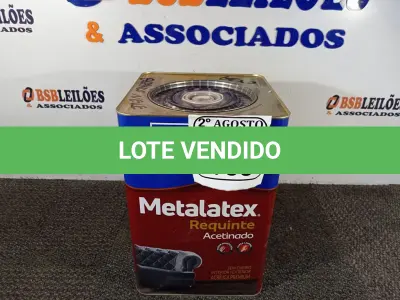 LOTE 169 - 01 LATA DE TINTA METALATEX ACETINADO DE 16 LITROS DE COR GELO BRANCO NEVE. (NO ESTADO) ATENÇÃO! FAZER A VISITAÇÃO ANTES DE ARREMATAR, NÃO SABEMOS SE FUNCIONA. LEILÃO NÃO TEM GARANTIA E NEM DEVOLUÇÃO, SUJEITO A POSSÍVEIS AVARIAS VISÍVEIS/OCULTAS E/OU AUSÊNCIA DE COMPONENTES.