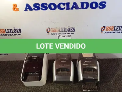 LOTE 012 - 03 IMPRESSORAS DE ETIQUETAS DA MARCA BROTHER DE MODELOS DIVERSOS 110V. (NO ESTADO) ATENÇÃO! FAZER A VISITAÇÃO ANTES DE ARREMATAR, NÃO SABEMOS SE FUNCIONA. LEILÃO NÃO TEM GARANTIA E NEM DEVOLUÇÃO, SUJEITO A POSSÍVEIS AVARIAS VISÍVEIS/OCULTAS E/OU AUSÊNCIA DE COMPONENTES.