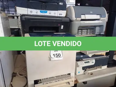 LOTE 150 - 09 IMPRESSORAS MARCAS E MODELOS DIVERSOS E 01 APARELHO DE FAX. (NO ESTADO) ATENÇÃO! FAZER A VISITAÇÃO ANTES DE ARREMATAR, NÃO SABEMOS SE FUNCIONA. LEILÃO NÃO TEM GARANTIA E NEM DEVOLUÇÃO, SUJEITO A POSSÍVEIS AVARIAS VISÍVEIS/OCULTAS E/OU AUSÊNCIA DE COMPONENTES.
