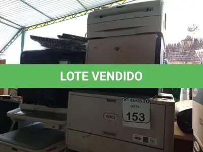 LOTE 153 - 05 IMPRESSORAS MARCAS E MODELOS DIVERSOS, 01 APARELHOS DE FAX E 02 TONNERS AVULSOS. (NO ESTADO) ATENÇÃO! FAZER A VISITAÇÃO ANTES DE ARREMATAR, NÃO SABEMOS SE FUNCIONA. LEILÃO NÃO TEM GARANTIA E NEM DEVOLUÇÃO, SUJEITO A POSSÍVEIS AVARIAS VISÍVEIS/OCULTAS E/OU AUSÊNCIA DE COMPONENTES.