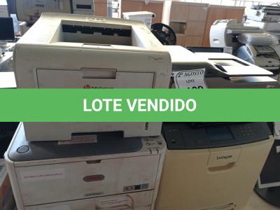 LOTE 109 - 05 IMPRESSORAS MARCAS E MODELOS DIVERSOS. (NO ESTADO) ATENÇÃO! FAZER A VISITAÇÃO ANTES DE ARREMATAR, NÃO SABEMOS SE FUNCIONA. LEILÃO NÃO TEM GARANTIA E NEM DEVOLUÇÃO, SUJEITO A POSSÍVEIS AVARIAS VISÍVEIS/OCULTAS E/OU AUSÊNCIA DE COMPONENTES.
