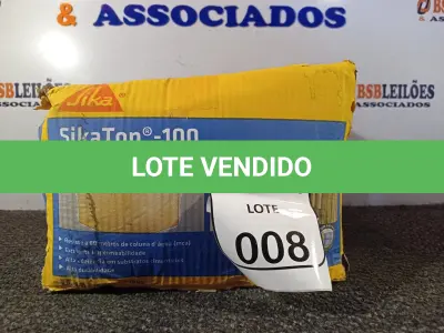 LOTE 008 - 01 SIKATOP -100 REVESTIMENTO IMPERMEABILIZANTE SEMI-FLEXIVEL (NO ESTADO) ATENÇÃO! FAZER A VISITAÇÃO ANTES DE ARREMATAR, NÃO SABEMOS SE FUNCIONA. LEILÃO NÃO TEM GARANTIA E NEM DEVOLUÇÃO, SUJEITO A POSSÍVEIS AVARIAS VISÍVEIS/OCULTAS E/OU AUSÊNCIA DE COMPONENTES.