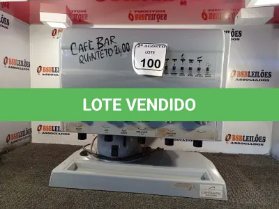 LOTE 100 - 01 CAFETEIRA CAFEMATIC. (NO ESTADO) ATENÇÃO! FAZER A VISITAÇÃO ANTES DE ARREMATAR, NÃO SABEMOS SE FUNCIONA. LEILÃO NÃO TEM GARANTIA E NEM DEVOLUÇÃO, SUJEITO A POSSÍVEIS AVARIAS VISÍVEIS/OCULTAS E/OU AUSÊNCIA DE COMPONENTES.