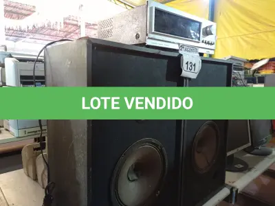 LOTE 131 - 01 APARELHO DE SOM MARCA POLYVOX MODELO TP300 E 22 CAIXAS DE SOM. (NO ESTADO) ATENÇÃO! FAZER A VISITAÇÃO ANTES DE ARREMATAR, NÃO SABEMOS SE FUNCIONA. LEILÃO NÃO TEM GARANTIA E NEM DEVOLUÇÃO, SUJEITO A POSSÍVEIS AVARIAS VISÍVEIS/OCULTAS E/OU AUSÊNCIA DE COMPONENTES.