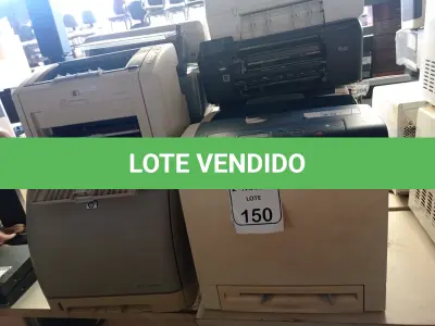 LOTE 150 - 09 IMPRESSORAS MARCAS E MODELOS DIVERSOS E 01 APARELHO DE FAX. (NO ESTADO) ATENÇÃO! FAZER A VISITAÇÃO ANTES DE ARREMATAR, NÃO SABEMOS SE FUNCIONA. LEILÃO NÃO TEM GARANTIA E NEM DEVOLUÇÃO, SUJEITO A POSSÍVEIS AVARIAS VISÍVEIS/OCULTAS E/OU AUSÊNCIA DE COMPONENTES.