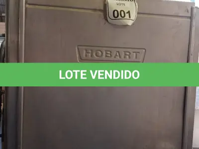 LOTE 001 - 01 LAVA-LOUÇAS INDUSTRIAL EM INOX INCOMPLETA, MODELO AMT2 MARCA HOBAT. (NO ESTADO) ATENÇÃO! FAZER A VISITAÇÃO ANTES DE ARREMATAR, NÃO SABEMOS SE FUNCIONA. LEILÃO NÃO TEM GARANTIA E NEM DEVOLUÇÃO, SUJEITO A POSSÍVEIS AVARIAS VISÍVEIS/OCULTAS E/OU AUSÊNCIA DE COMPONENTES.