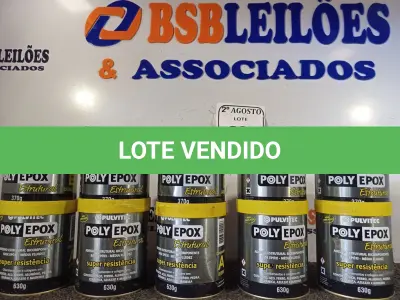 LOTE 226 - 05 ADESIVOS POLYEPOX 630G CADA. (NO ESTADO) ATENÇÃO! FAZER A VISITAÇÃO ANTES DE ARREMATAR, NÃO SABEMOS SE FUNCIONA. LEILÃO NÃO TEM GARANTIA E NEM DEVOLUÇÃO, SUJEITO A POSSÍVEIS AVARIAS VISÍVEIS/OCULTAS E/OU AUSÊNCIA DE COMPONENTES.
