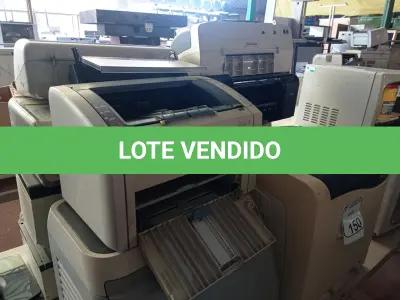 LOTE 150 - 09 IMPRESSORAS MARCAS E MODELOS DIVERSOS E 01 APARELHO DE FAX. (NO ESTADO) ATENÇÃO! FAZER A VISITAÇÃO ANTES DE ARREMATAR, NÃO SABEMOS SE FUNCIONA. LEILÃO NÃO TEM GARANTIA E NEM DEVOLUÇÃO, SUJEITO A POSSÍVEIS AVARIAS VISÍVEIS/OCULTAS E/OU AUSÊNCIA DE COMPONENTES.